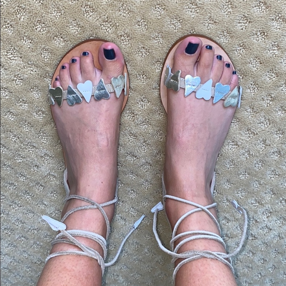 Cornetti sandals with heart strap
